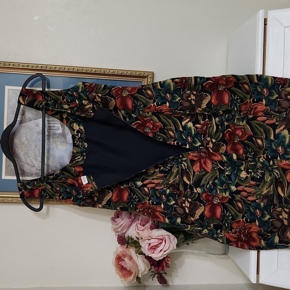 Vintage Floral Linen Dress Y2K Feminine Sexy Flirty Artsy Dark Romance - Picture 8 of 15